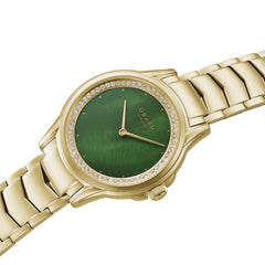 Obaku Jasmin Sugar Quartz 6.4mm Slim Case Green MOP Round Dial Women's Watch- V261LEGESG