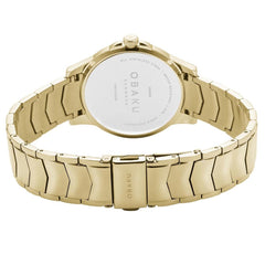 Obaku Jasmin Sugar Quartz 6.4mm Slim Case Green MOP Round Dial Women's Watch- V261LEGESG
