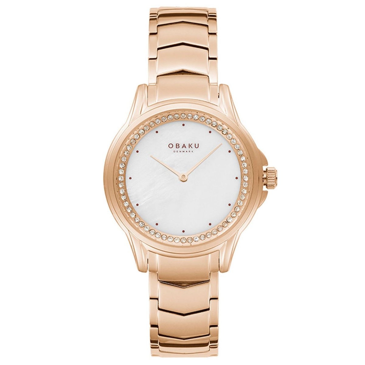 Obaku Jasmin Fuschsia Analouge White MOP Round Dial Women's Watch -  V261LEVWSV