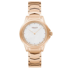 Obaku Jasmin Fuschsia Analouge White MOP Round Dial Women's Watch -  V261LEVWSV