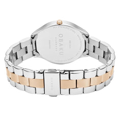 Obaku Vibe Lille Mistyrose Quartz Silver Round Dial Women's Watch- V266LDCISH