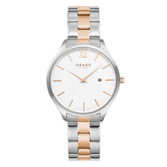Obaku Vibe Lille Mistyrose Quartz Silver Round Dial Women's Watch- V266LDCISH