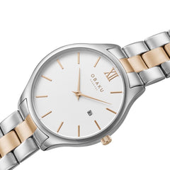 Obaku Vibe Lille Mistyrose Quartz Silver Round Dial Women's Watch- V266LDCISH