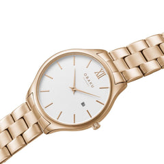 Obaku Vibe Lille Fuschsia Quartz White Round Dial Women's Watch- V266LDVISV