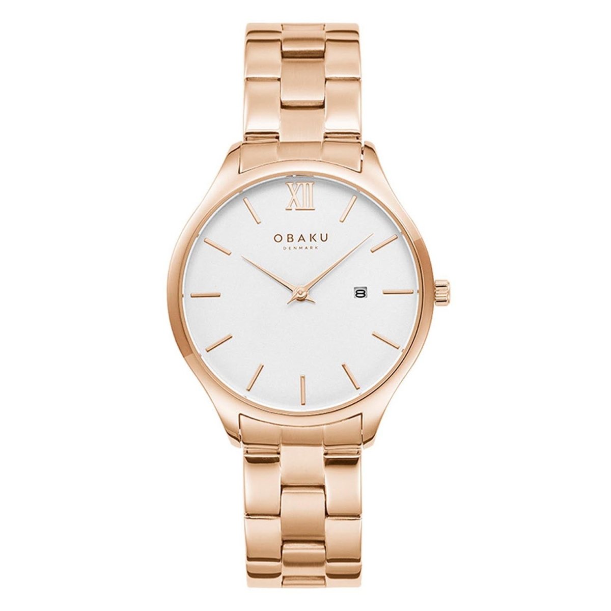 Obaku Vibe Lille Fuschsia Quartz White Round Dial Women's Watch- V266LDVISV