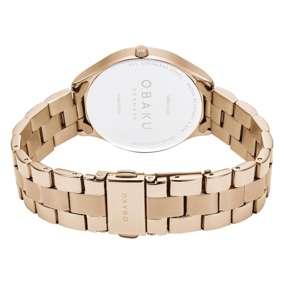 Obaku Vibe Lille Fuschsia Quartz White Round Dial Women's Watch- V266LDVISV