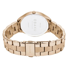 Obaku Vibe Lille Fuschsia Quartz White Round Dial Women's Watch- V266LDVISV
