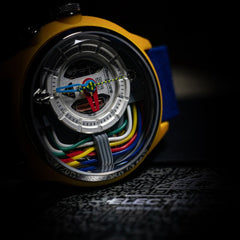 The Electricianz Cable Z Inhouse Electric Module 4 LED Silver Round Dial Men's Watch - ZZ-A1A/04-NFB