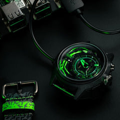 The ELECTRICIANZ ZZ-A1A/06 Matrix Limited Edition LED Nightlight Inhouse Electric Module Watch For Men